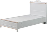 Alya White Twin Bed With Headboard