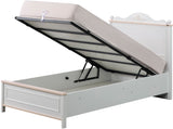 Alya White Twin Bed With Headboard