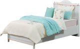 Alya White Twin Bed With Headboard