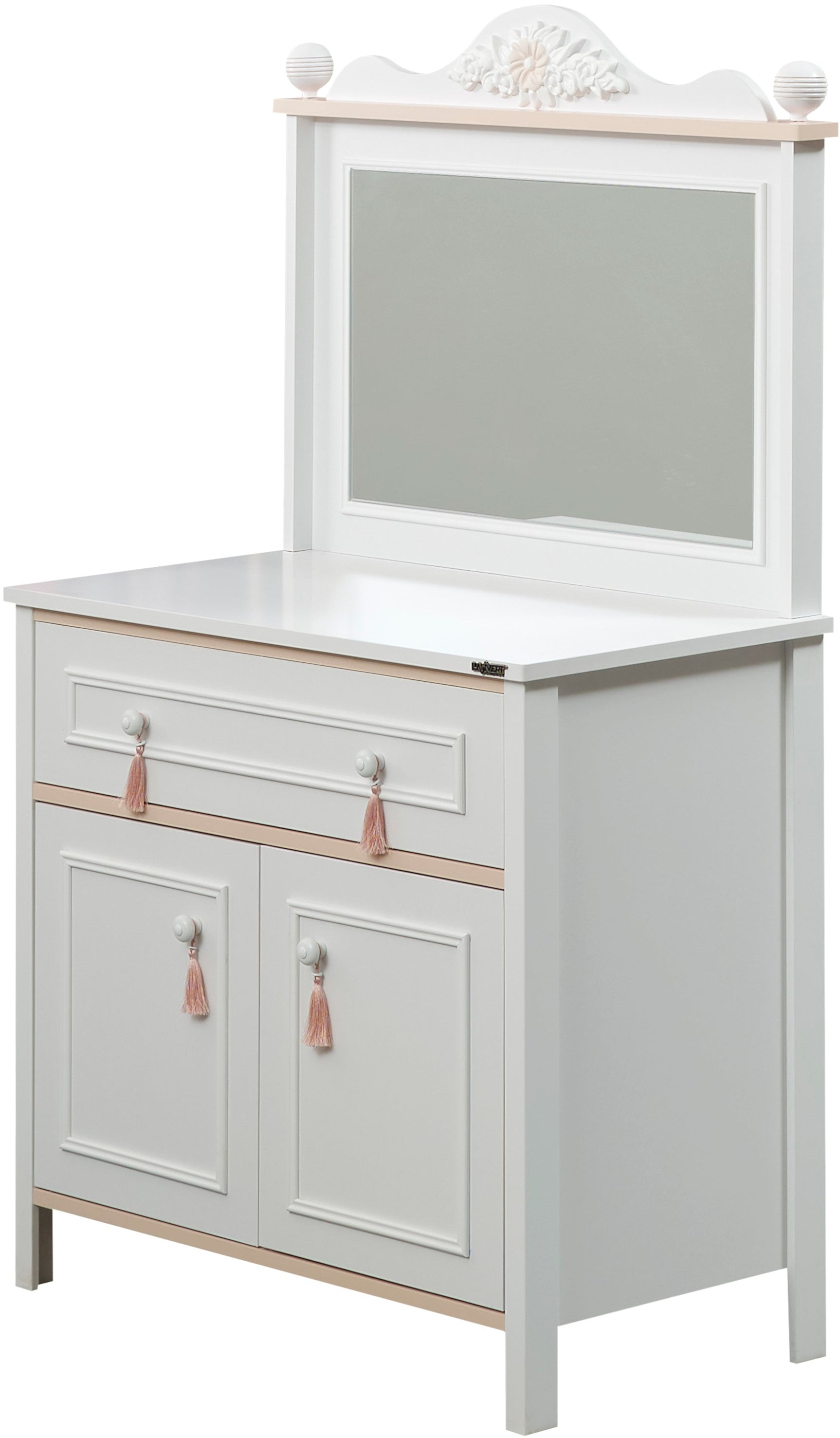 Alya White Chiffonier With Mirror