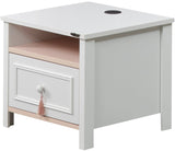 Alya White Nightstand