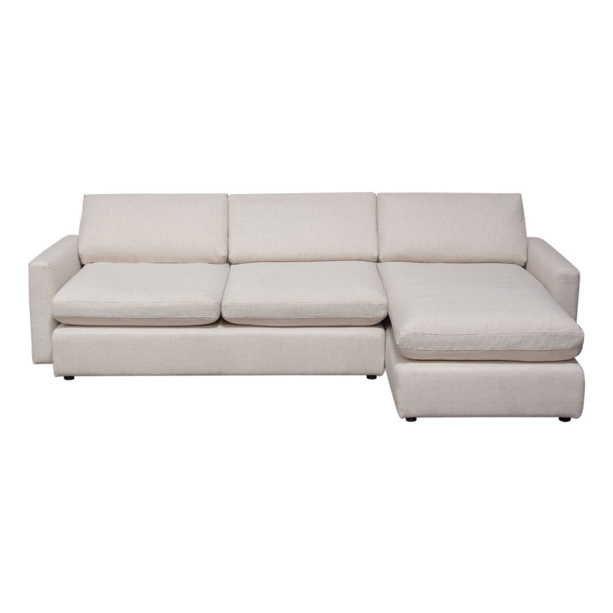 Arcadia Cream 2pc Reversible Chaise Sectional - Ornate Home