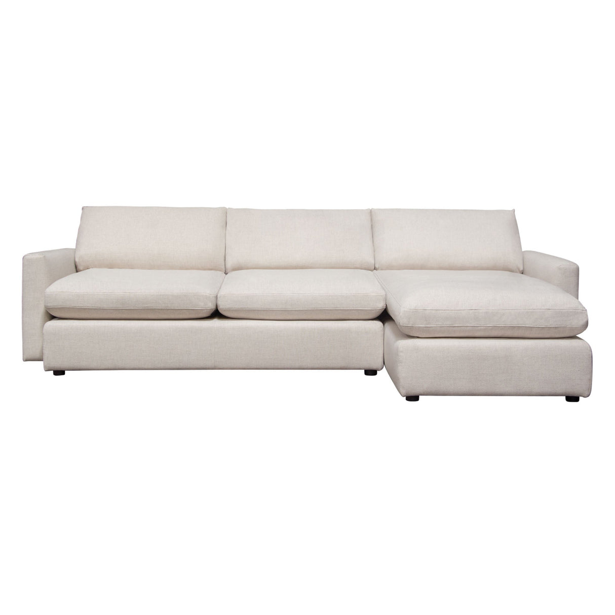 Arcadia Cream 2pc Reversible Chaise Sectional - Ornate Home