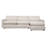 Arcadia Cream 2pc Reversible Chaise Sectional - Ornate Home