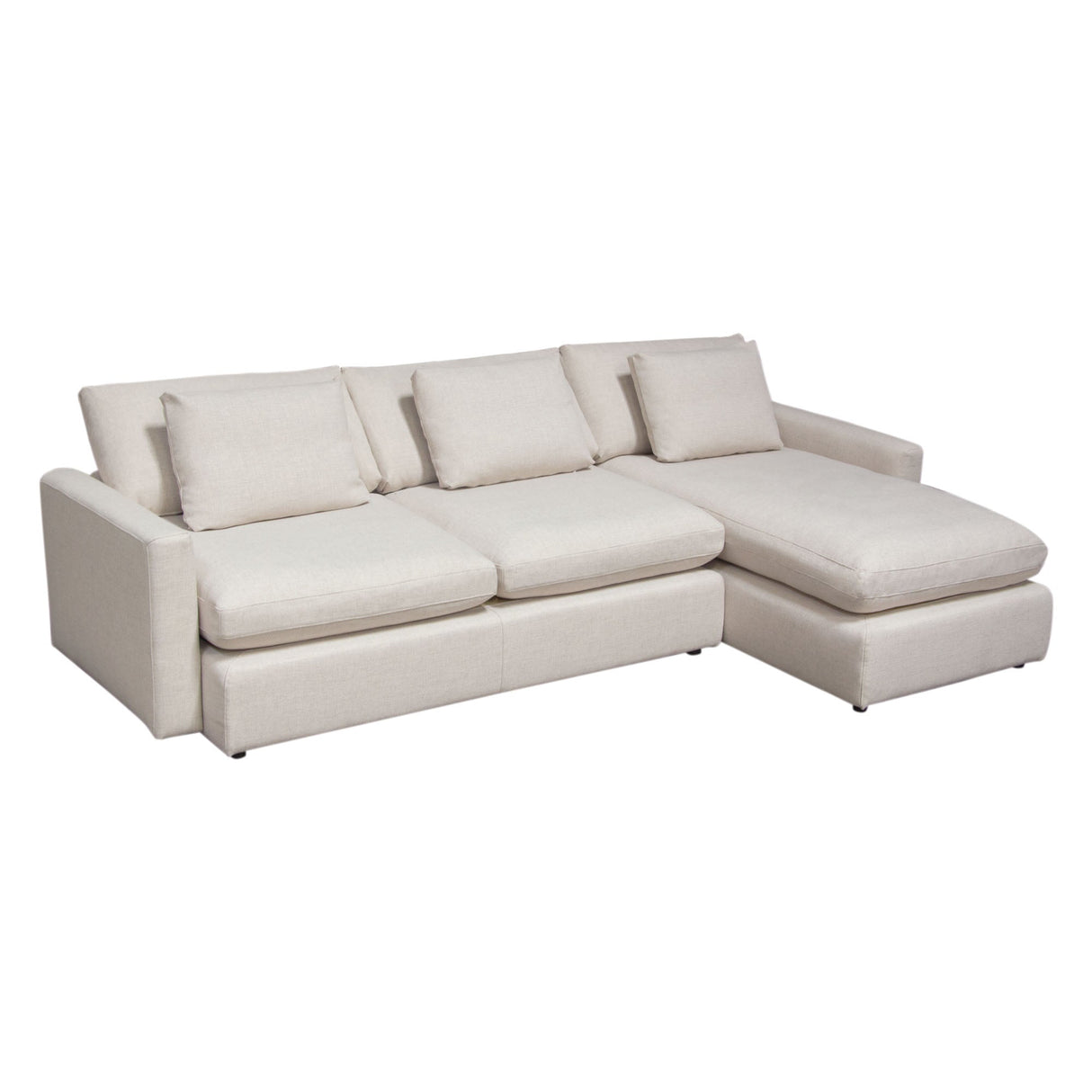 Arcadia Cream 2pc Reversible Chaise Sectional - Ornate Home