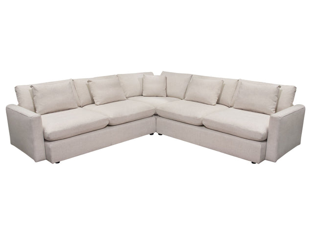 Arcadia Cream 3pc Corner Sectional - Ornate Home