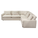 Arcadia Cream 3pc Corner Sectional - Ornate Home