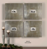 Historical Buildings Black/Silver/White Framed Art (Set of 4)