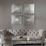 Historical Buildings Black/Silver/White Framed Art (Set of 4)