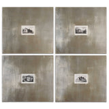Historical Buildings Black/Silver/White Framed Art (Set of 4)