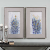 Indigo Florals Multicolor Framed Art (Set of 2)