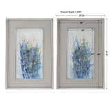 Indigo Florals Multicolor Framed Art (Set of 2)