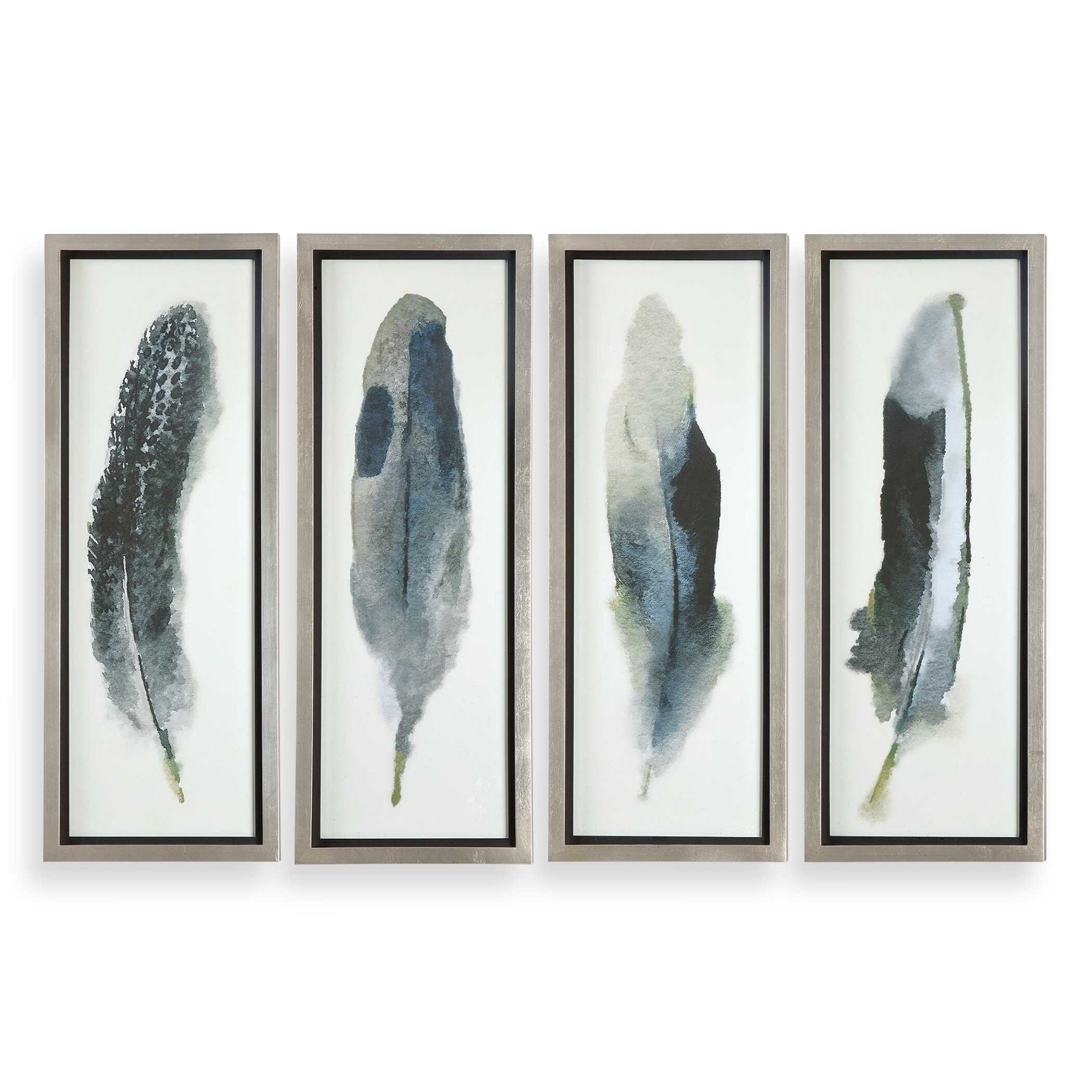 Feathered Beauty Multicolor Prints (Set of 4)