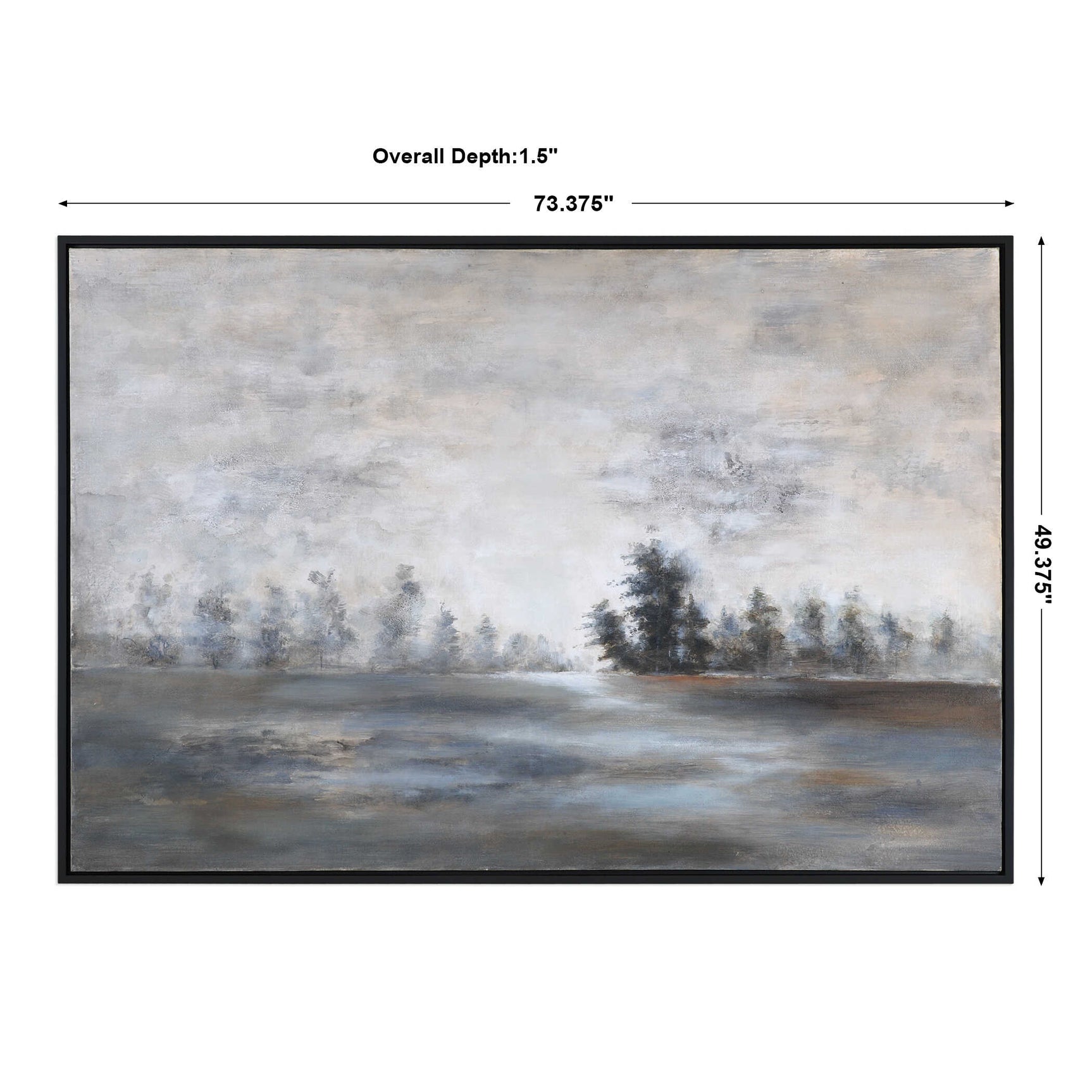 Evening Mist Multicolor Landscape Art