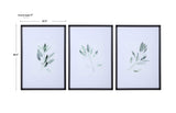 Simple Sage Black/Green/White Watercolor Prints (Set of 3)