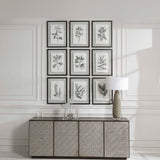 Farmhouse Florals Black/White Framed Prints (Set of 9)