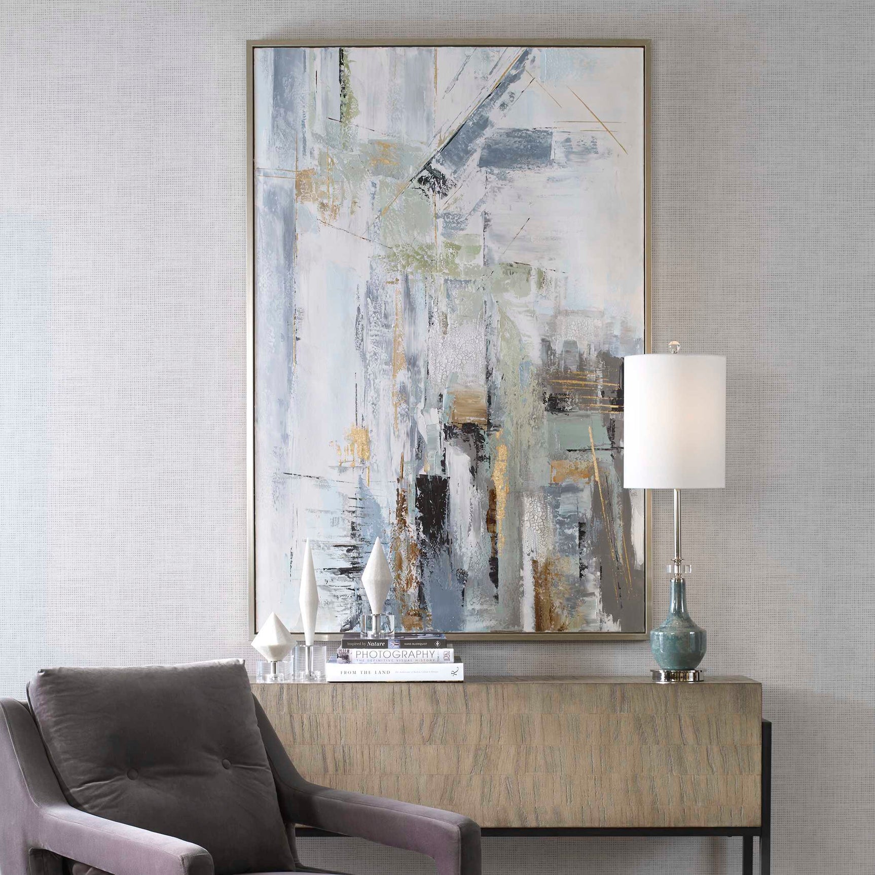 Natural Springs Multicolor Hand Painted Canvas Art