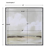 Soft Clouds Gray/Green/White Framed Print