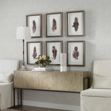Birds Of A Feather Black/Brown/White Framed Prints (Set of 6)