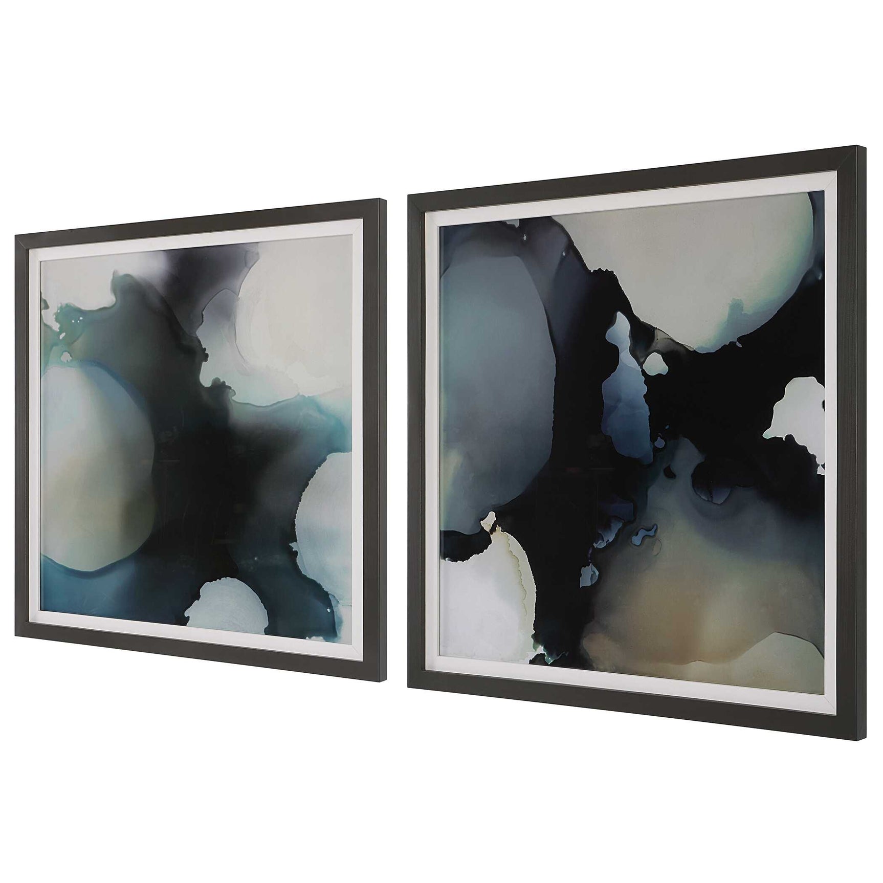 Telescopic Multicolor Abstract Framed Prints (Set of 2)