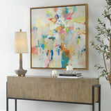 Party Time Multicolor Framed Abstract Art