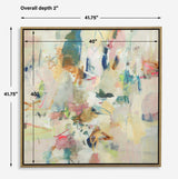 Party Time Multicolor Framed Abstract Art