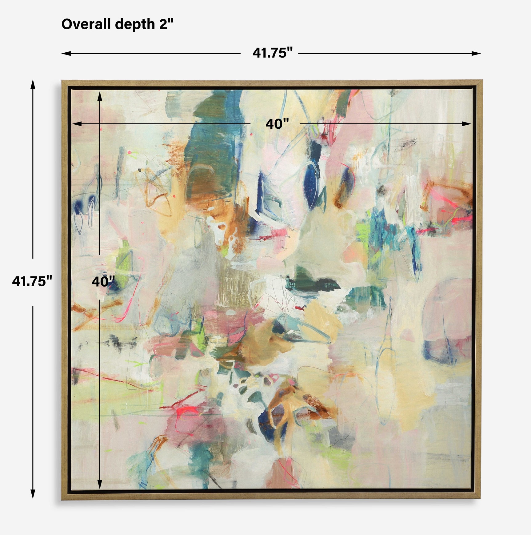 Party Time Multicolor Framed Abstract Art