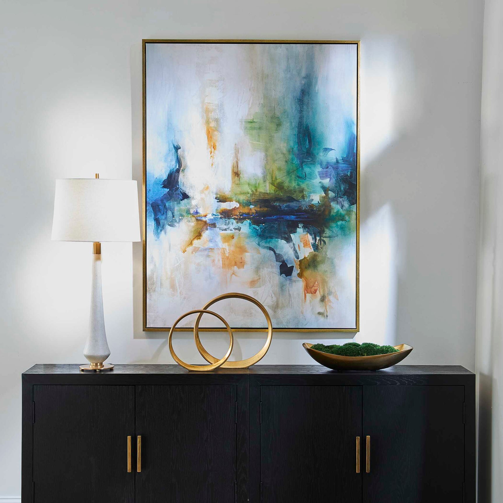 Excursion Multicolor Framed Abstract Art