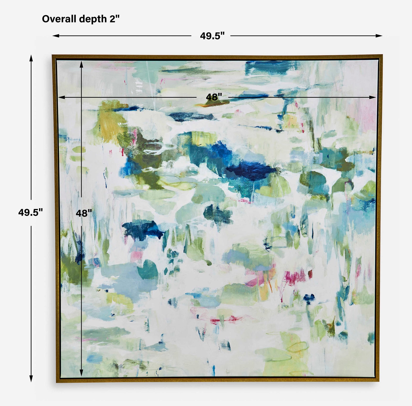 Abstract Reflections Multicolor Framed Canvas