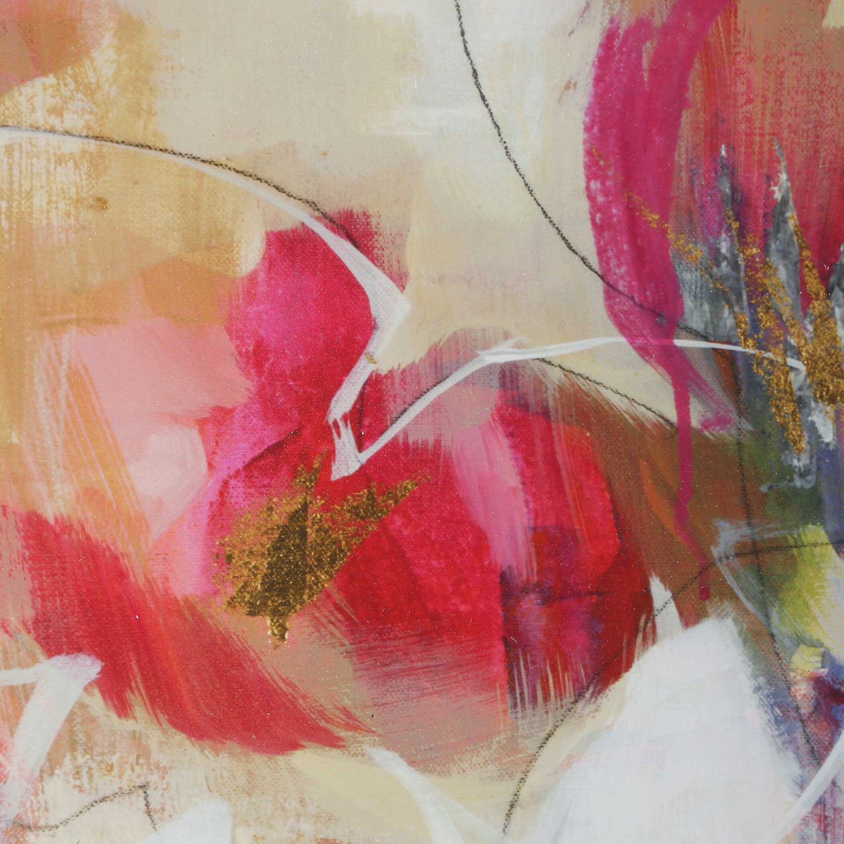Fresh Start Red Abstract Prints (Set of 6)