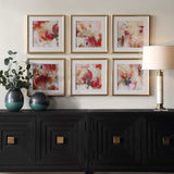 Fresh Start Red Abstract Prints (Set of 6)