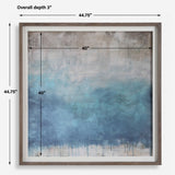 Serenity Paused Blue/Gray/Woodtone Framed Abstract Print