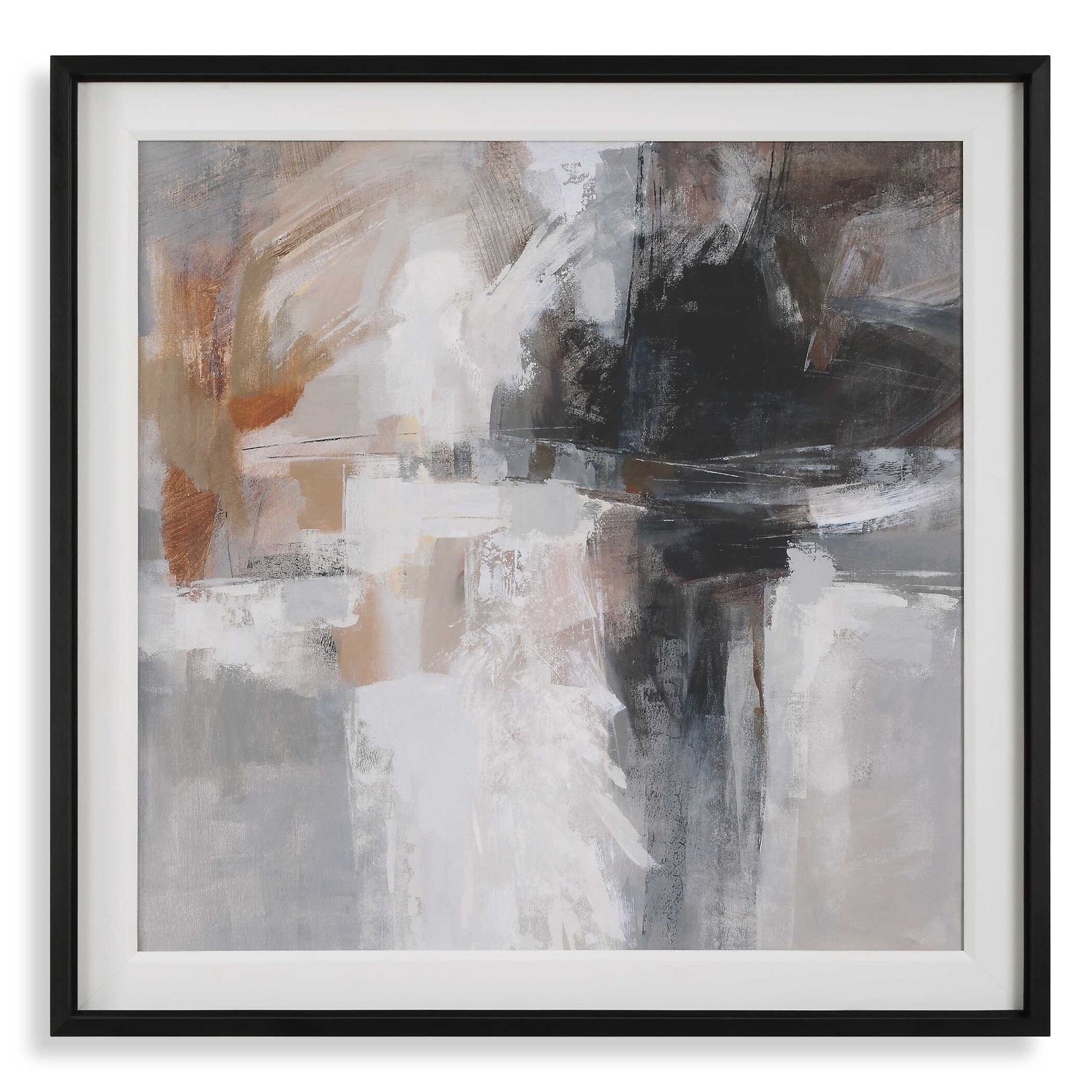 Wings Neutral Multicolor Abstract Framed Print