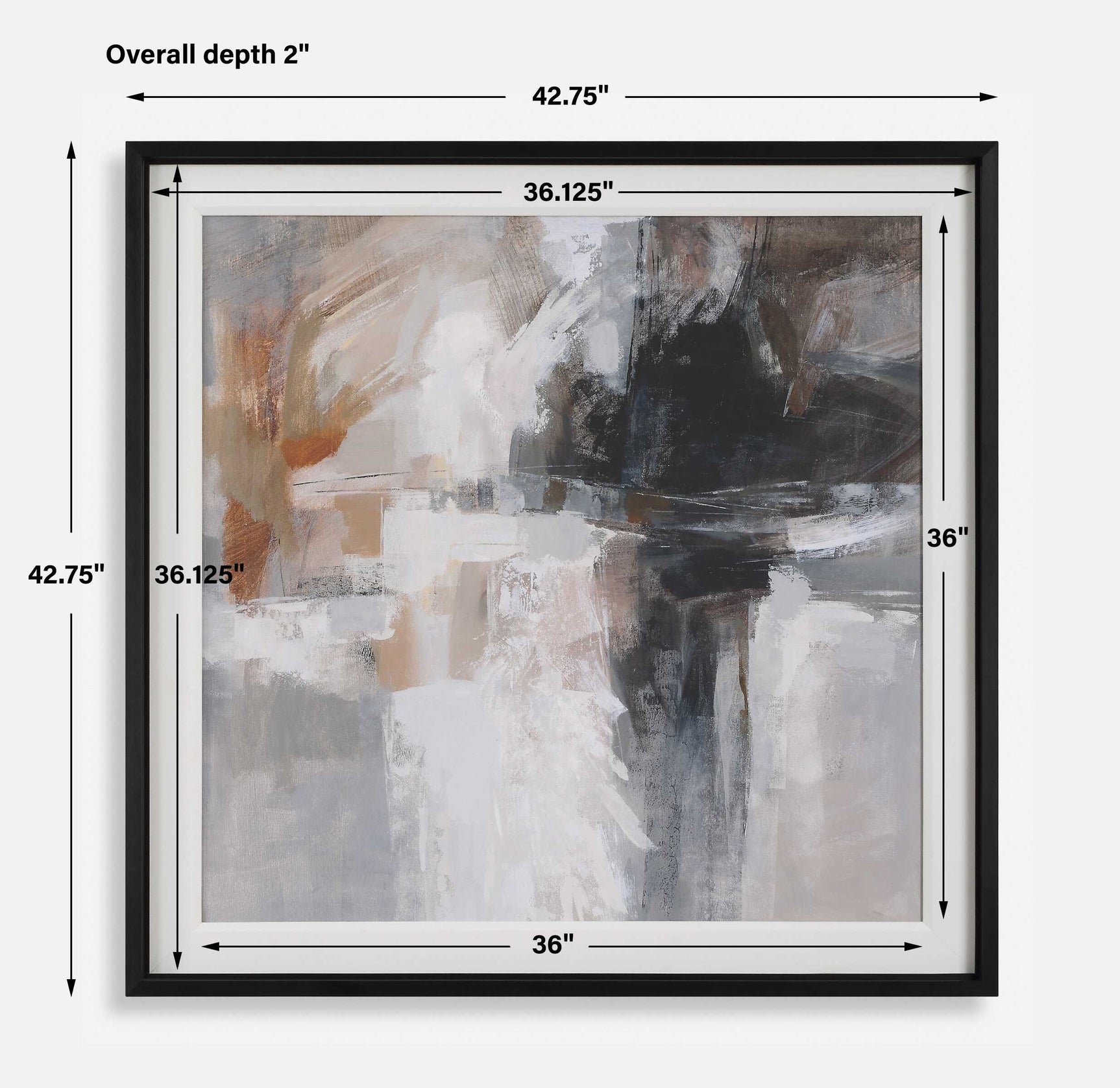Wings Neutral Multicolor Abstract Framed Print
