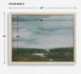 The Path Of The Water Multicolor Framed Print