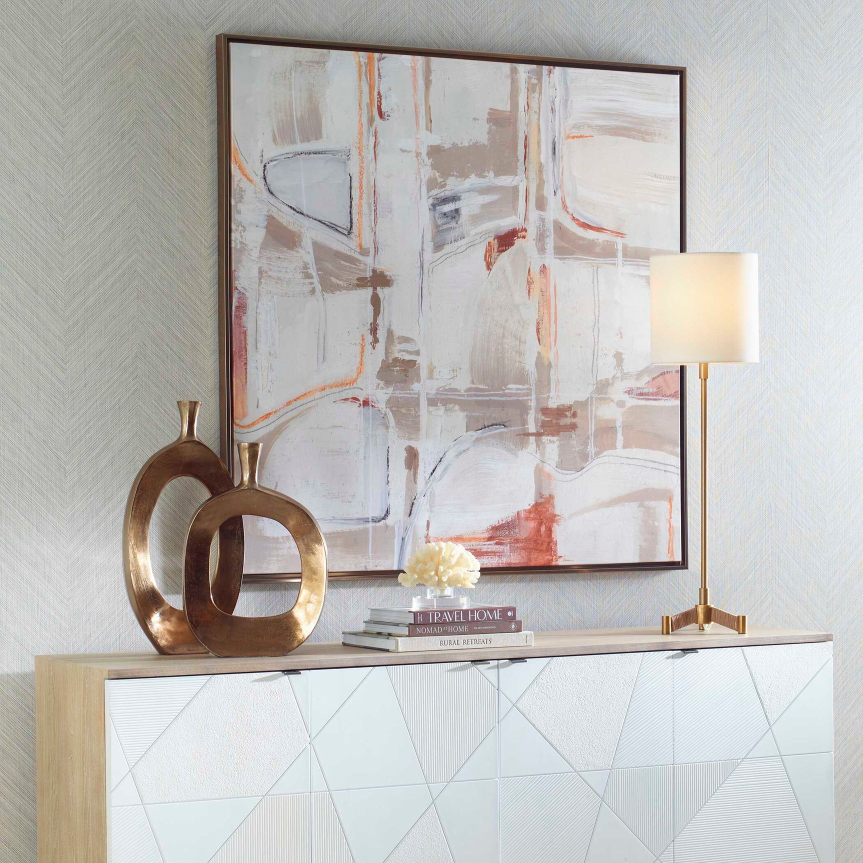 Neutral Nirvana Multicolor Abstract Canvas Art