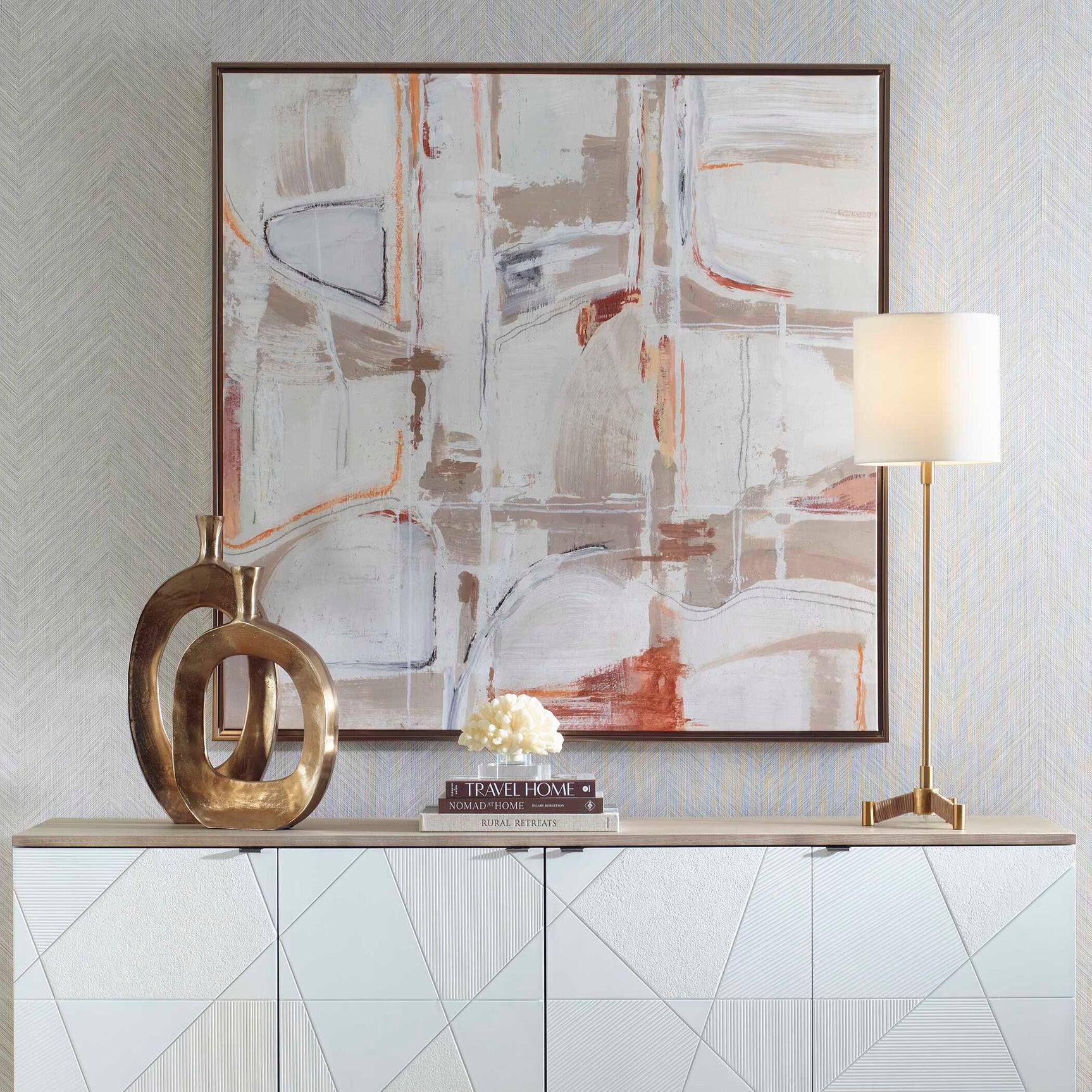 Neutral Nirvana Multicolor Abstract Canvas Art