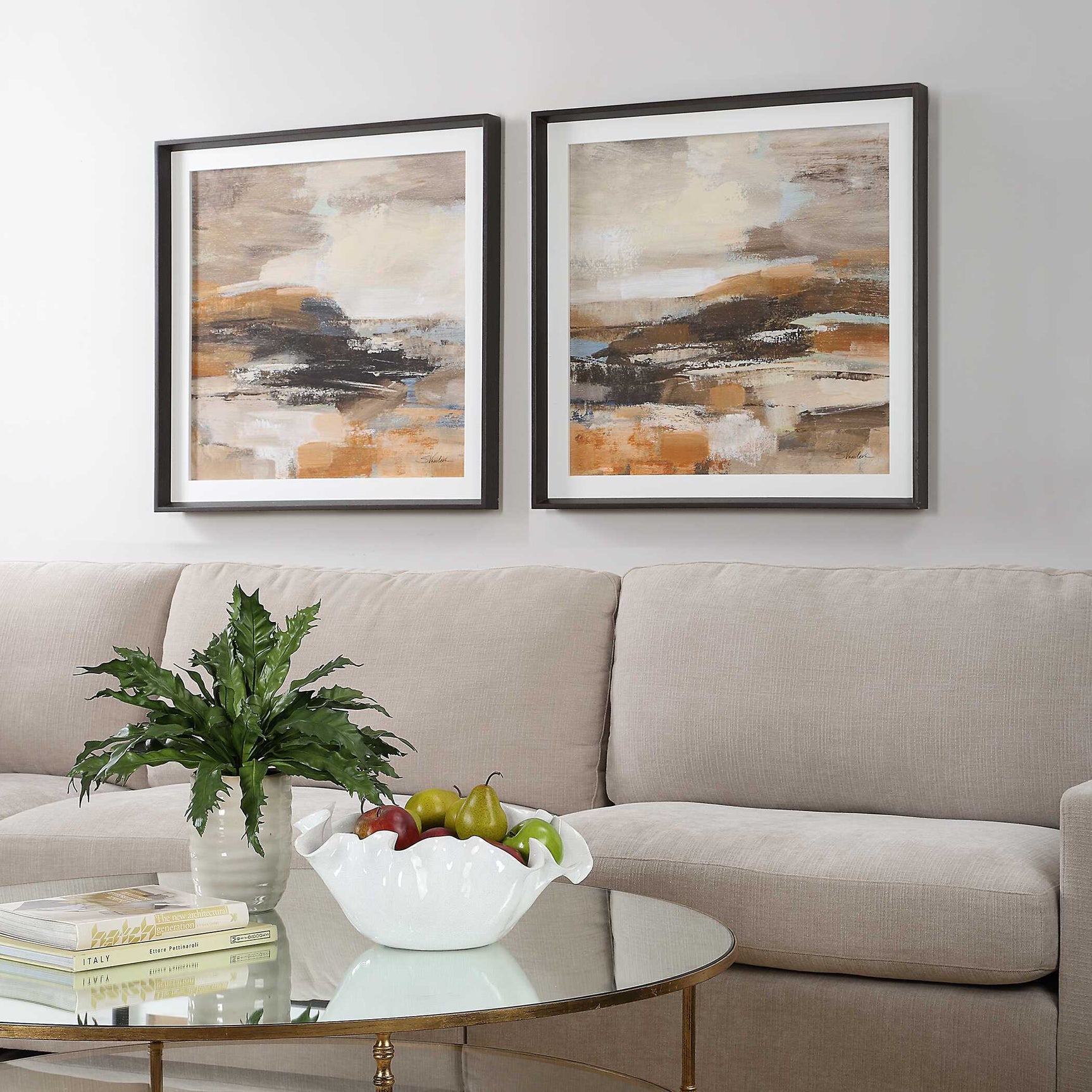Cinnamon Shore Multicolor Framed Prints (Set of 2)