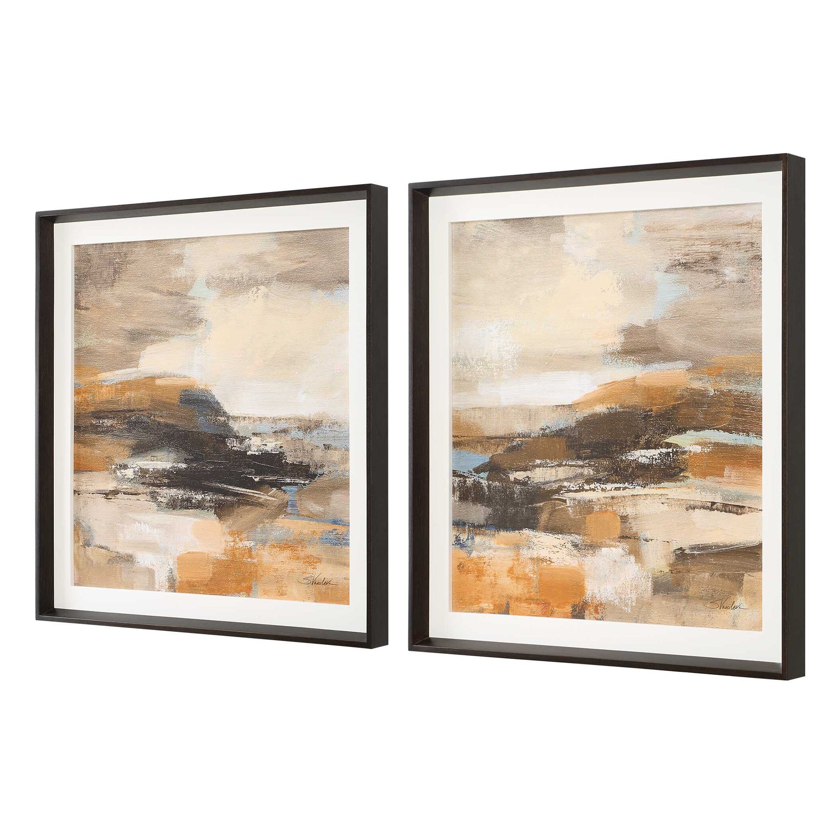 Cinnamon Shore Multicolor Framed Prints (Set of 2)