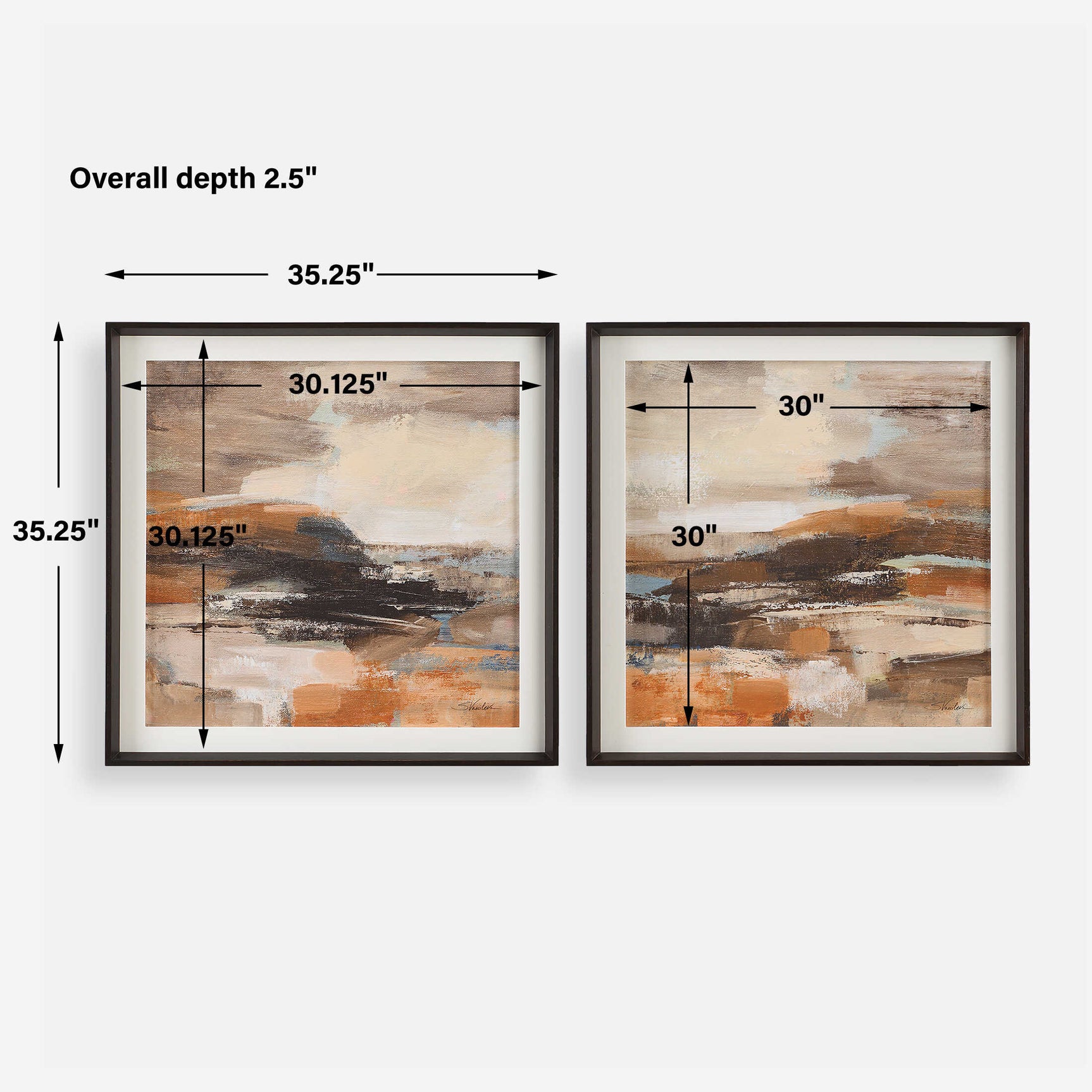 Cinnamon Shore Multicolor Framed Prints (Set of 2)