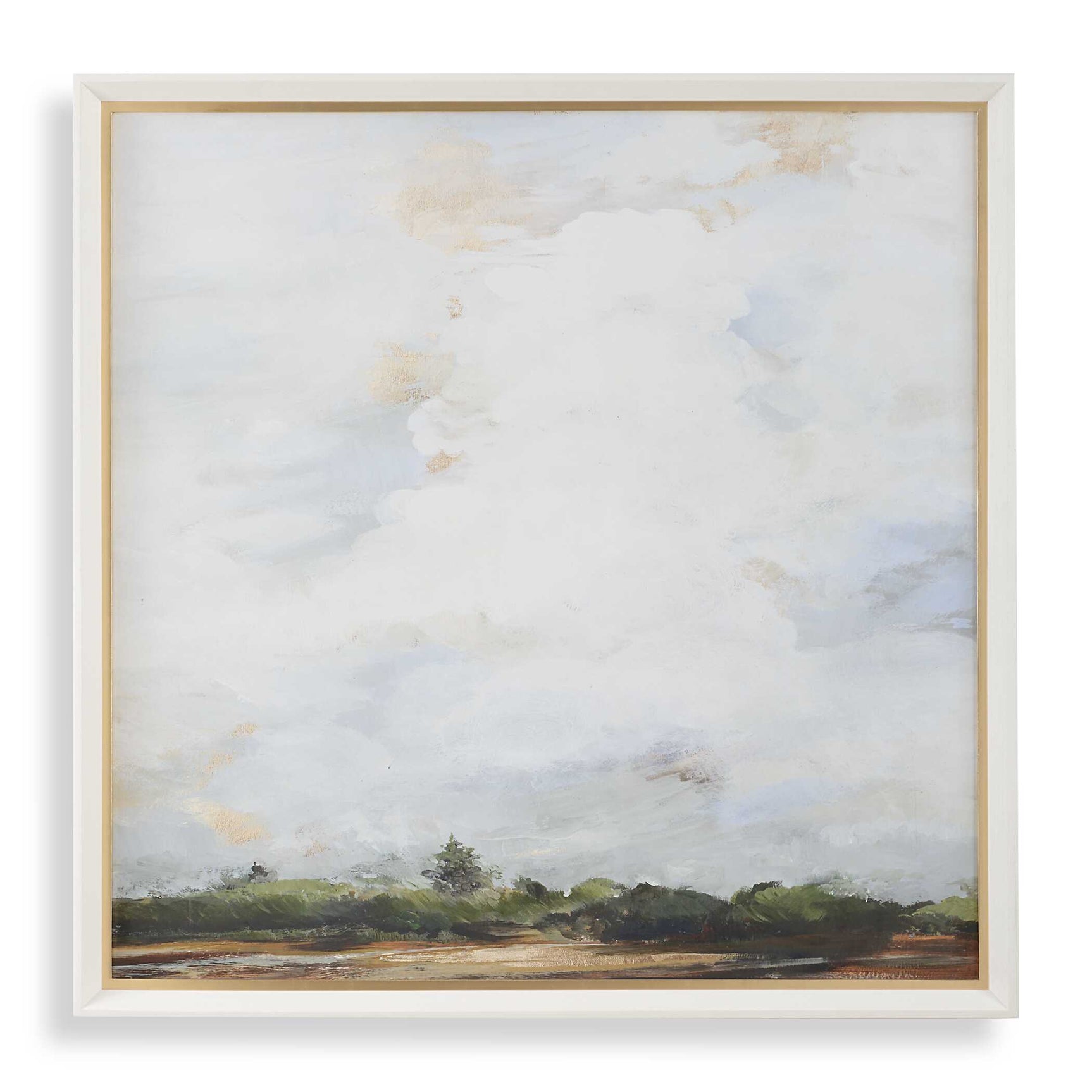 Whispering Cloudscapes Multicolor Landscape Print