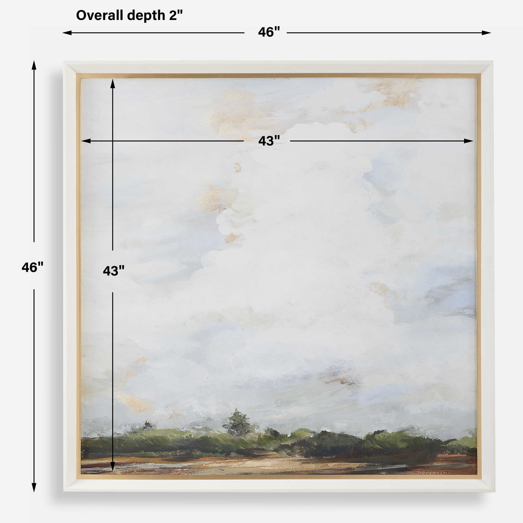 Whispering Cloudscapes Multicolor Landscape Print