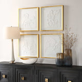 Fourfold Gold/White Framed Prints (Set of 4)