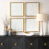 Fourfold Gold/White Framed Prints (Set of 4)