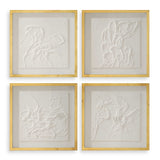 Fourfold Gold/White Framed Prints (Set of 4)