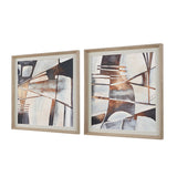 Vetrina Multicolor Framed Abstract Prints (Set of 2)
