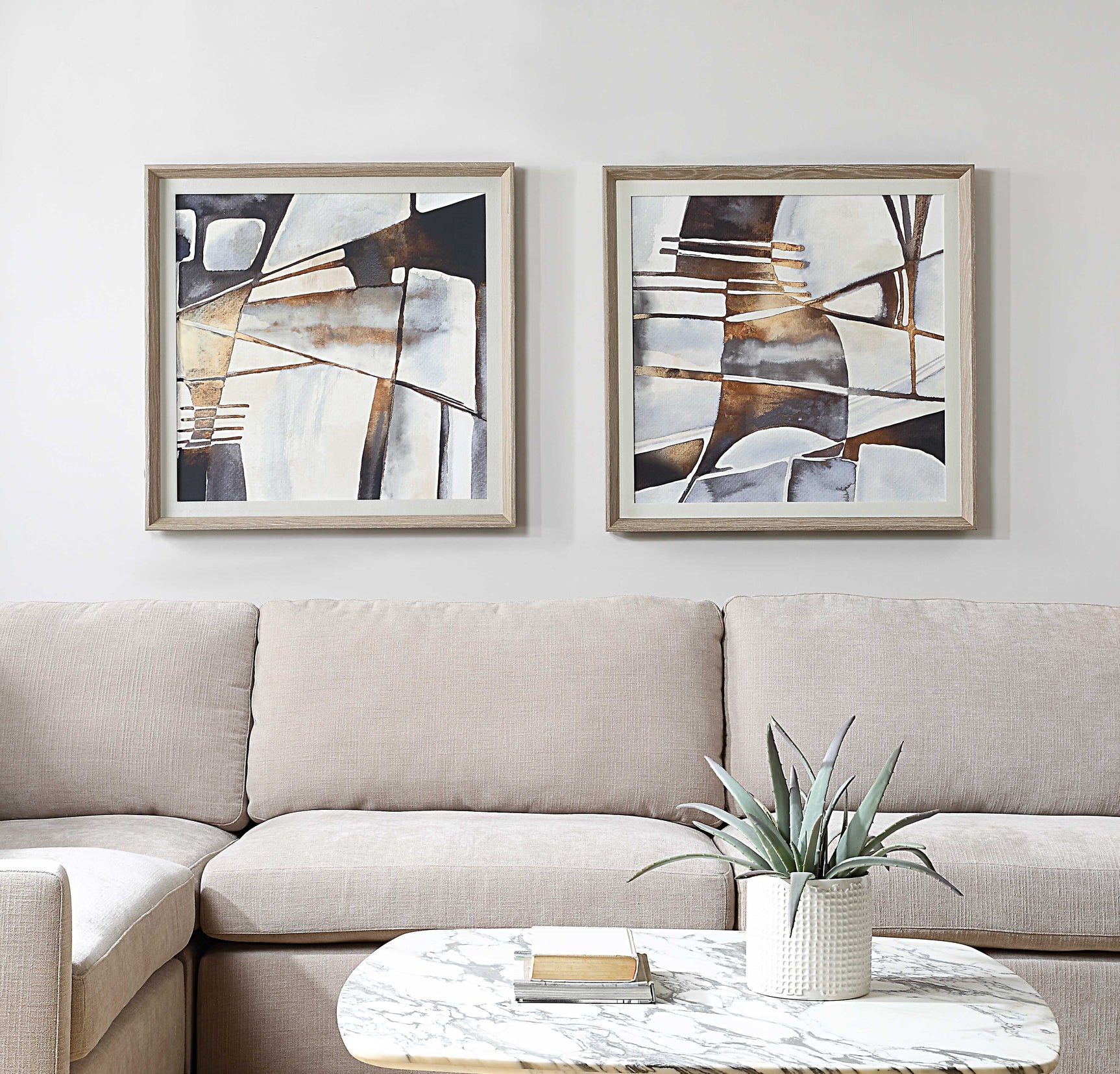 Vetrina Multicolor Framed Abstract Prints (Set of 2)