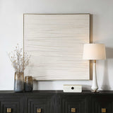Walking The Line White Minimalist Canvas Art