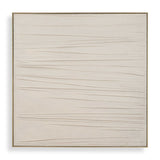 Walking The Line White Minimalist Canvas Art