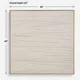 Walking The Line White Minimalist Canvas Art
